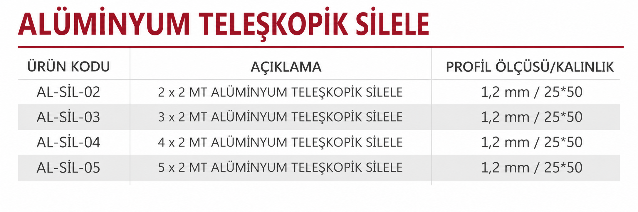 ALÜMİNYUM TELESKOPİK İSKELE
